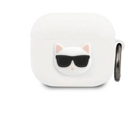 Karl Lagerfeld KLACA3SILCHWH калъф за AirPods 3, бял силикон Choupette (KLACA3SILCHWH)