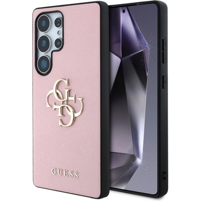 GUESS Калъф GUESS, PU Grained 4G Metal Logo за Samsung Galaxy S25 Ultra, GUHCS25LPGT4MBP, Розов (GUHCS25LPGT4MBP)