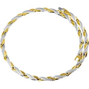 HARAHU Колие tw-38799 - Сребристо / Златно / 49см kp38799