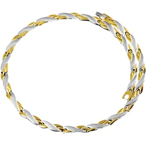 HARAHU Колие tw-38799 - Сребристо / Златно / 49см kp38799