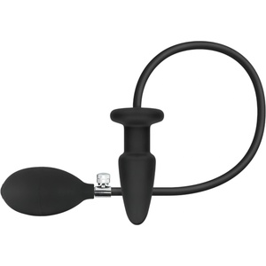 EasyToys - анален плъг с помпа - черен - lovesexshop