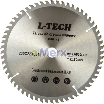 GEKO Kotouč pilový vidiový s otvory, 230x22x60T