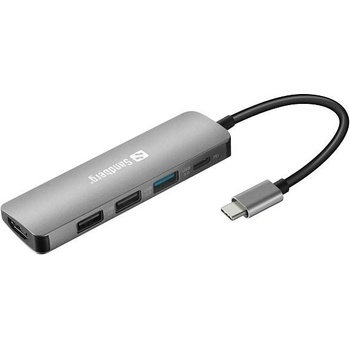 Sandberg USB-C Dock HDMI+3xUSB+PD 100W 136-32