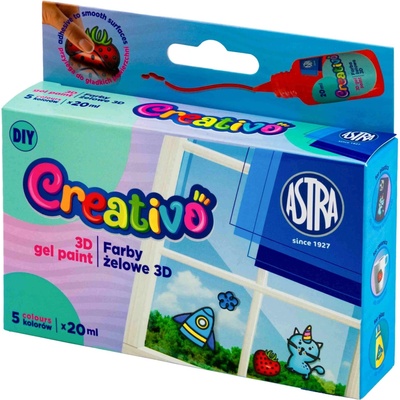 Astra Creativo farby na gélové samolepky 5 x 20 ml