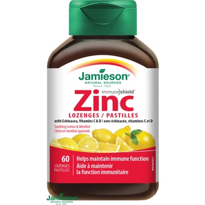 Jamieson Zinek vitamin C + D3 citron máta 60 pastilek