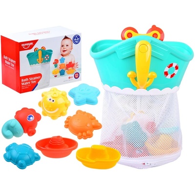 HUANGER organizér na hračky do vany + sada 7 hraček