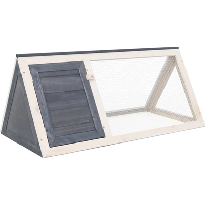vidaXL Venkovní klec pro králíky 98 × 50 × 41 cm, šedá, jedlové dřevo 9799.170852