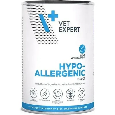 VetExpert Vet Expert Diet Dog Hypoallergenic Insect 400g can с насекоми за кучета с непоносимост към хранителни вещества и дерматологични заболявания
