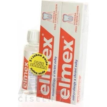 Elmex Caries Protection zubná pasta 2 x 75 ml+ústna voda 100 ml