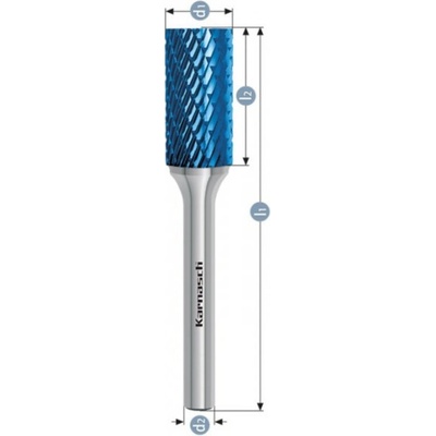 Karnasch Professional Tools Válcová fréza na kov Karnasch D 6,0×13,0 S3 L51 mm, bez čelního broušení, povlakovaná, HP-3