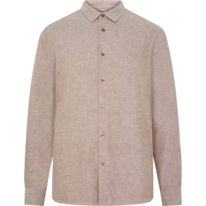KnowledgeCotton Apparel Мъжка риза с копчета Knowledgecotton apparel Regular Fit Heavy Twill Flannel Shirt - Demitasse Brown - размер 3XL (033-2930-0116)