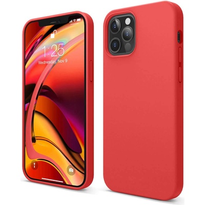 elago Soft Silicone Case - силиконов (TPU) калъф за iPhone 12, iPhone 12 Pro (червен)