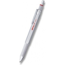 Kuličková tužka Multipen Rotring 600 Silver 3 v 1 3 barvy + mechanická tužka 0,5mm Rotring