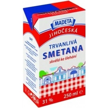 Madeta Jihočeská smetana trvanlivá 31% 250 ml