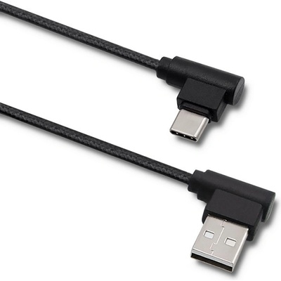 Qoltec 50495 USB 2.0, USB A úhlová zástrčka, USB C úhlová zástrčka, 1m