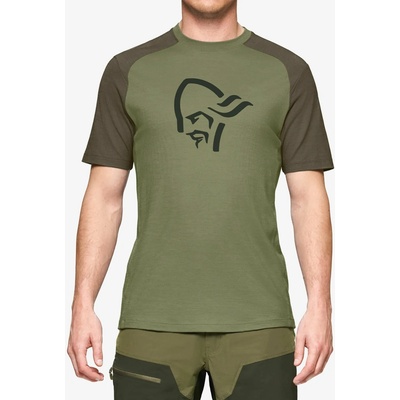 Norrona femund pureUll T-shirt olivová