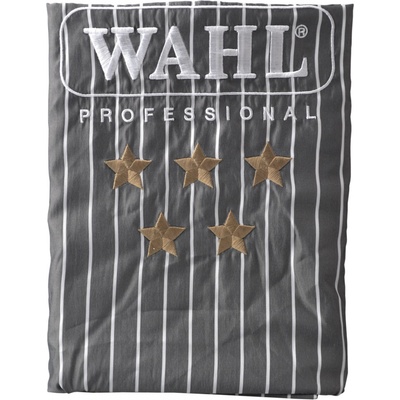 WAHL 0093-6400 Barber Tools 5 Star luxusní holičská pláštěnka šedá s bílými pruhy