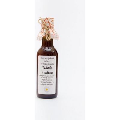 Sedmikráska ovocno-bylinný sirup Jahoda s mátou 0,5 l