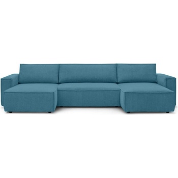 Bobochic Тюркоаз сгъваем ъглов диван от рипсено кадифе Nihad - Bobochic Paris (102678)