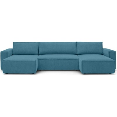Bobochic Тюркоаз сгъваем ъглов диван от рипсено кадифе Nihad - Bobochic Paris (102678)