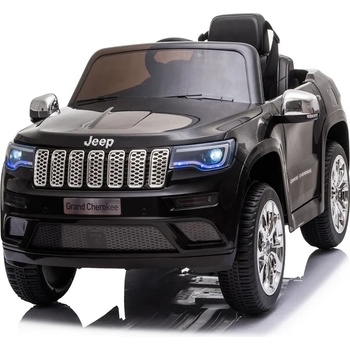 ROLLZONE Jeep Grand Cherokee 12V - Детски акумулаторен джип, Черен, EVA гуми (JJ2055-черен)