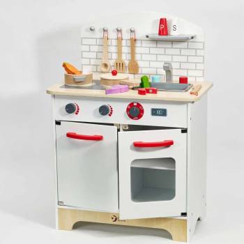 Classic World Детска дървена кухня за игра с аксесоари (cw4201)