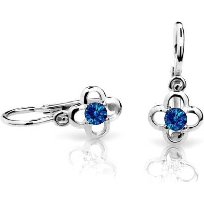 Cutie Jewellery dětské náušnice z bílého zlata C1944-10-X-2 modrá