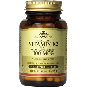 Solgar Хранителна добавка Витамин К 2 , Solgar Vitamin K2 100mg 50 caps