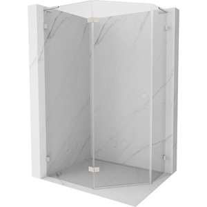 Mexen Lunar L петостенна лява душ кабина с отваряне 90 x 80 см, прозрачна, (831L-090L-080P-97-00-L)