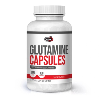 Image 1 of Pure Nutrition - glutamine capsules 1250 мг - 100 капсули