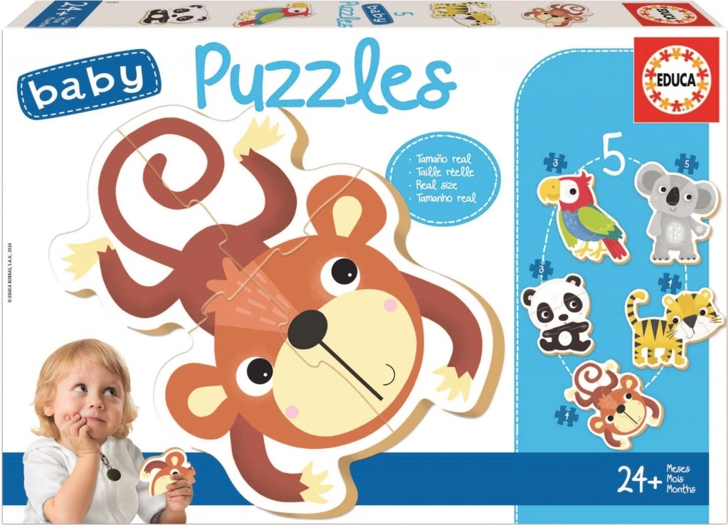 Educa Baby Puzzle Märchen – 5in1 Puzzleset Mit 3 Bis 5 Teilen Für Kinder Ab 2 Jahren, FSC-zertifiziert Aus Spanien