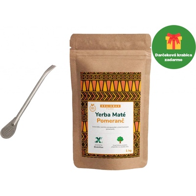 BrainMax Pure Organic Yerba Maté pomaranč 1000 g