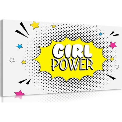 Obraz s pop art nápisem - GIRL POWER - 120x80