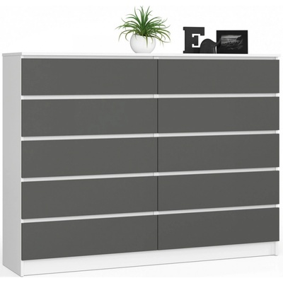 Ak furniture Kuba 160 cm 10 zásuviek