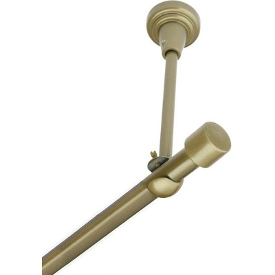 OK-GarnýžeCZ Garnýž kovová jednořadá 16mm Pullo zlatá antik 360 cm do stropu / na tunýlek - bez kroužků