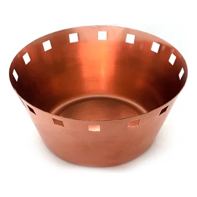 Horecano Панер за хляб кръгъл голям с медно покритие (20.25/9см)-sg-89321(b) (0184179)