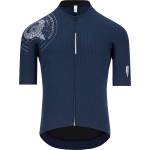 Q36.5 Мъжка фланелка с къс ръкав за колоездене Q36.5 Dottore Pro Research Scientist Jersey Cycling jersey - Nautica Blue - размер M (056-3874-0114)
