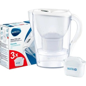 BRITA Филтрираща кана Brita MARELLA COOL MEMO 2.4L- БЯЛ + 3 ФИЛТЪРА M PLUS (4006387105037) Филтрираща кана