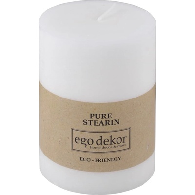 Ego dekor Бяла приятелска свещ, време на горене 37 ч. Eco - Eco candles by Ego dekor (ZBC-3771040)