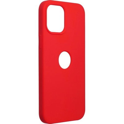 Púzdro Forcell Soft-Touch SILICONE APPLE IPHONE 12 PRO MAX červené výřez na logo