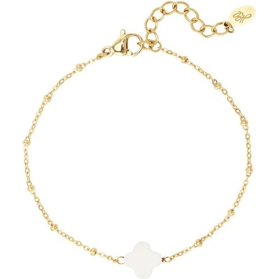 Ornamenti pozlacený náramek Seashell Clover gold OOR350015