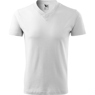 MALFINI Malfini v-neck 102 / Унисекс тениска с v-образно деколте - бяла m (1020014)