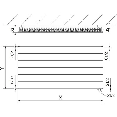 Mexen Line CVL21 W621L-050-120-00 500 mm x 1200 mm