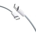 Dudao Кабел Dudao L6C, PD, 60W, USB-C към USB-C, 2m, бял (6976625331550)