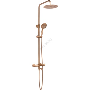 Rea Rea-p8807 - Душ комплект с термостатен смесител lungo в цвят четкана мед (re0008)