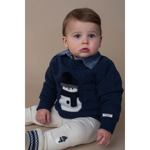 Donsje Вълнен бебешки пуловер Denn Merino Wool Sweater Snowman (4083507)