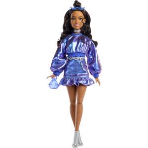 Barbie Кукла Barbie Deluxe Style - Син тоалет с металически ефект (JFP42)
