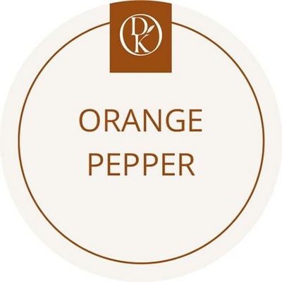Davídkovo koření Etiketa Orange Pepper béžová průměr 4,5 cm 1 ks