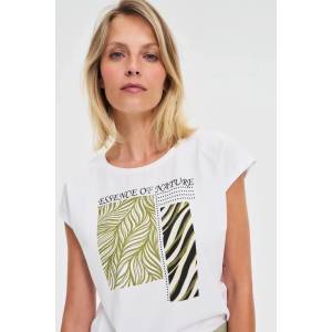 Moodo Дамска тениска Moodo - бяла Moodo | Byal | ЖЕНИ | XS - zoot - 18,91 лв