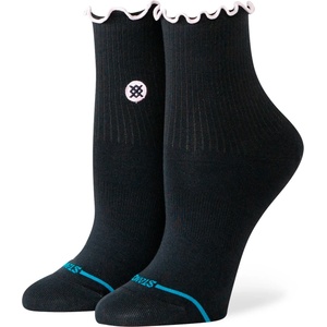Stance Дамски спортни чорапи Stance Women's Pop Ruffle Icon Quarter Sports socks - Black - размер 35-37 (EU) (207-1691-0111)